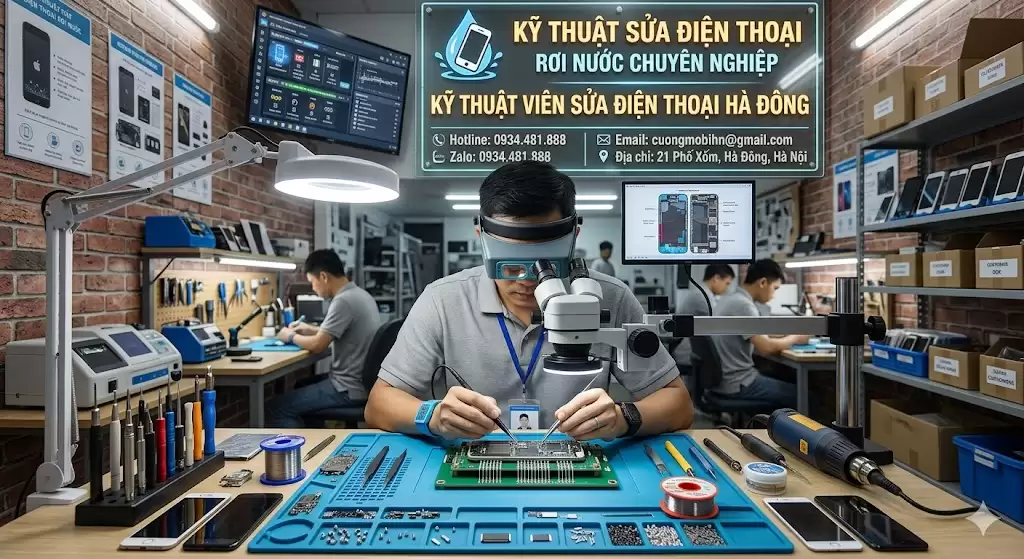 Kỹ thuật sửa điện thoại rơi nước chuyên nghiệp