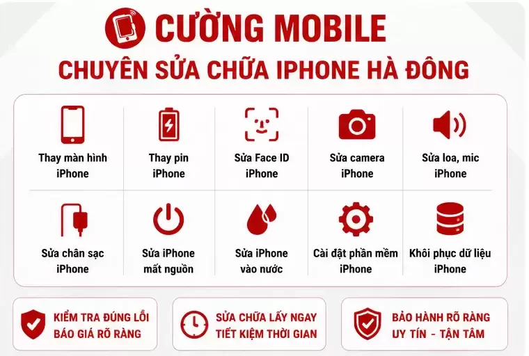 sửa camera iPhone Hà Đông