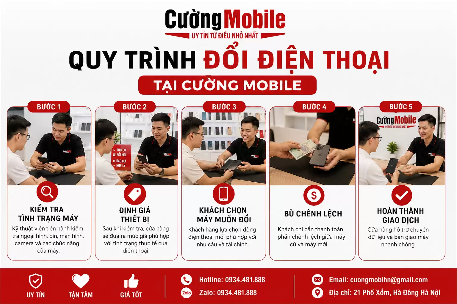 Đổi Điện Thoại Gần Bệnh Viện 103 – Nhanh Gọn, Giá Tốt Tại Cường Mobile