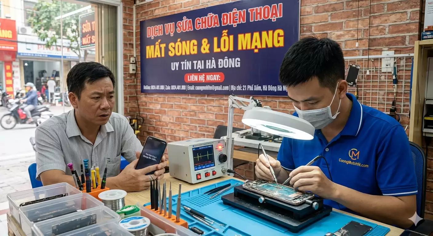 Sửa Điện Thoại Mất Sóng Hà Đông Uy Tín, Khắc Phục Nhanh