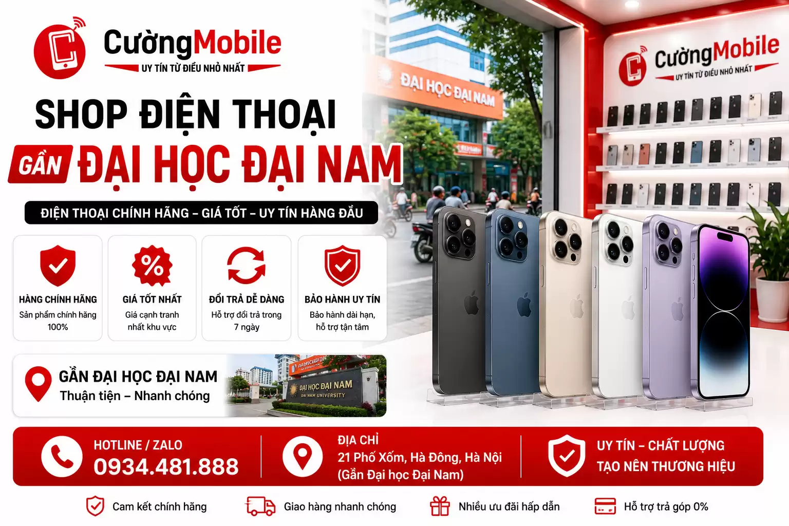 Shop Điện Thoại Gần Đại Học Đại Nam – Muốn Mua Máy Yên Tâm, Đừng Chọn Qua Loa
