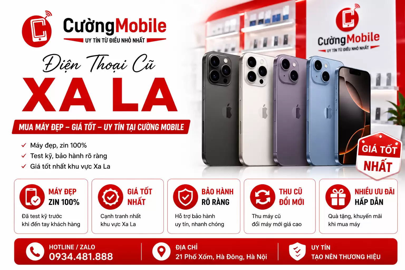 Điện Thoại Cũ Xa La – Mua Máy Đẹp, Giá Tốt, Uy Tín Tại Cường Mobile
