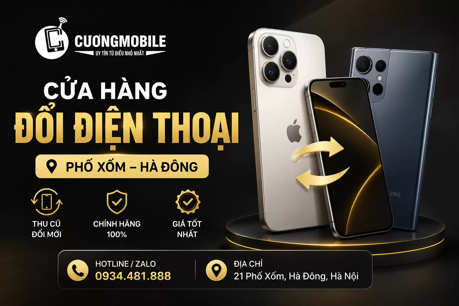 Bán iPhone Gần Chợ Xốm – Thu Máy Giá Tốt, Định Giá Nhanh Tại Cường Mobile