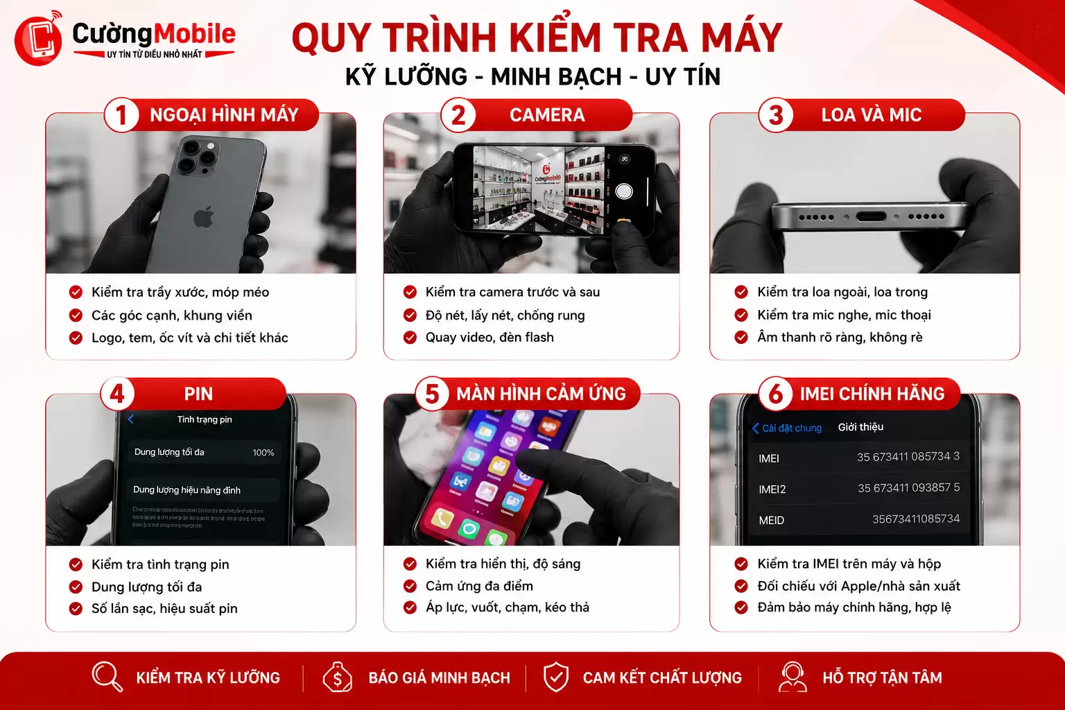 Kiểm tra máy tại Cường Mobile